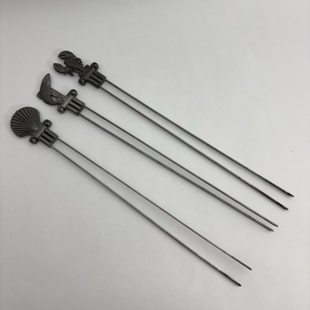 MARTHA STEWART COLLECTION Figural Skewers Set Replacements (3) Shish Kebab
